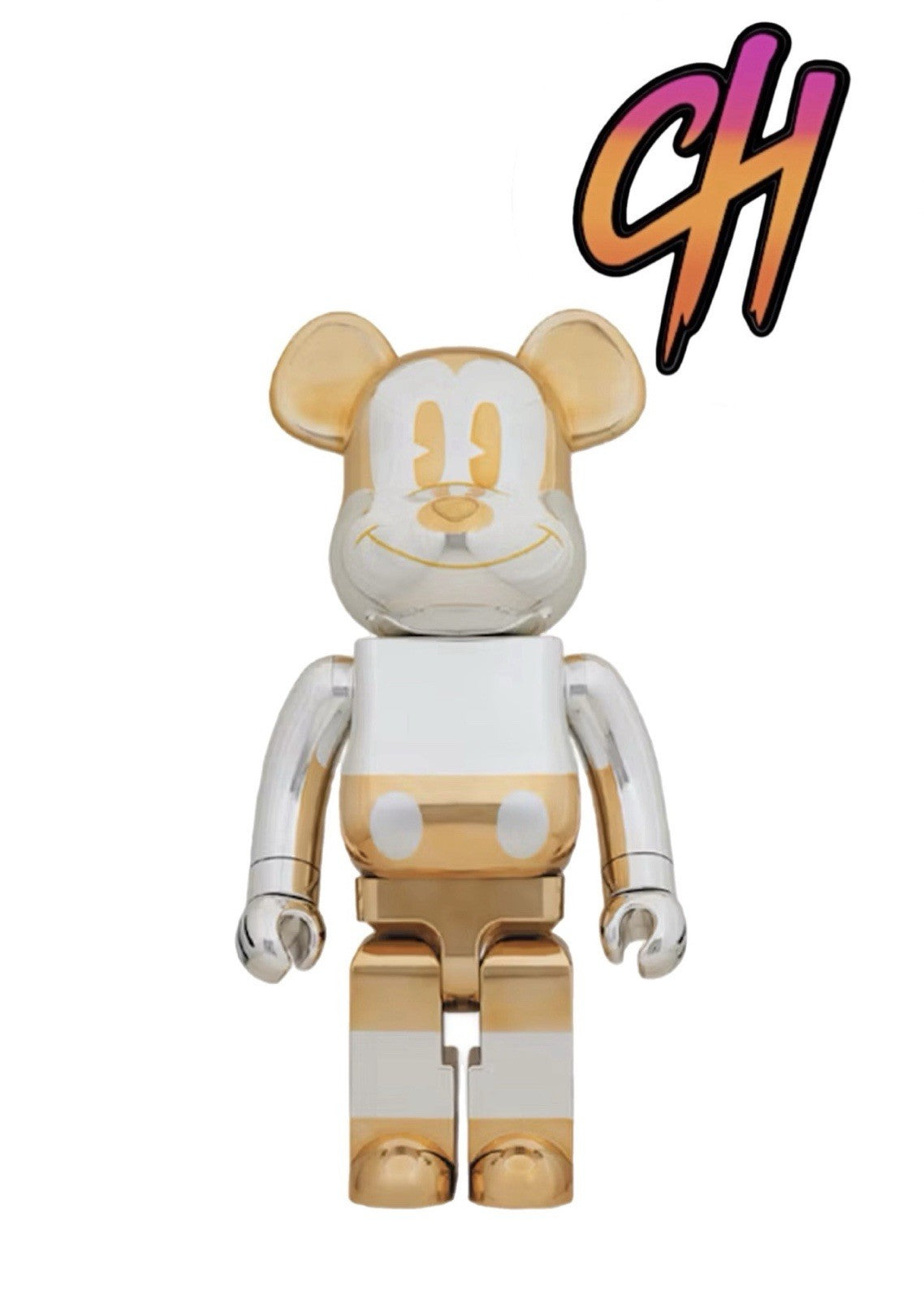 Bearbrick x Sorayama Future Mickey 1000% Silver/Gold