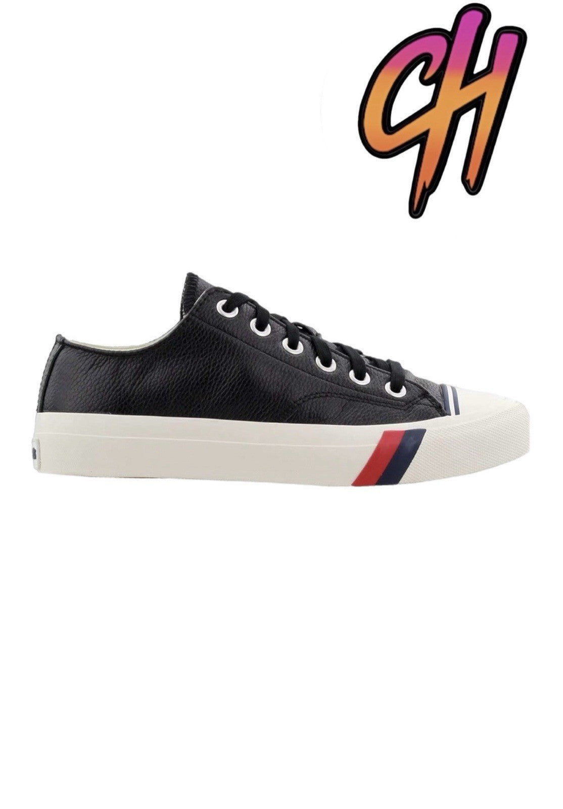 Pro-Keds Royal Lo Lace Up Black Leather Shoes Sneaker