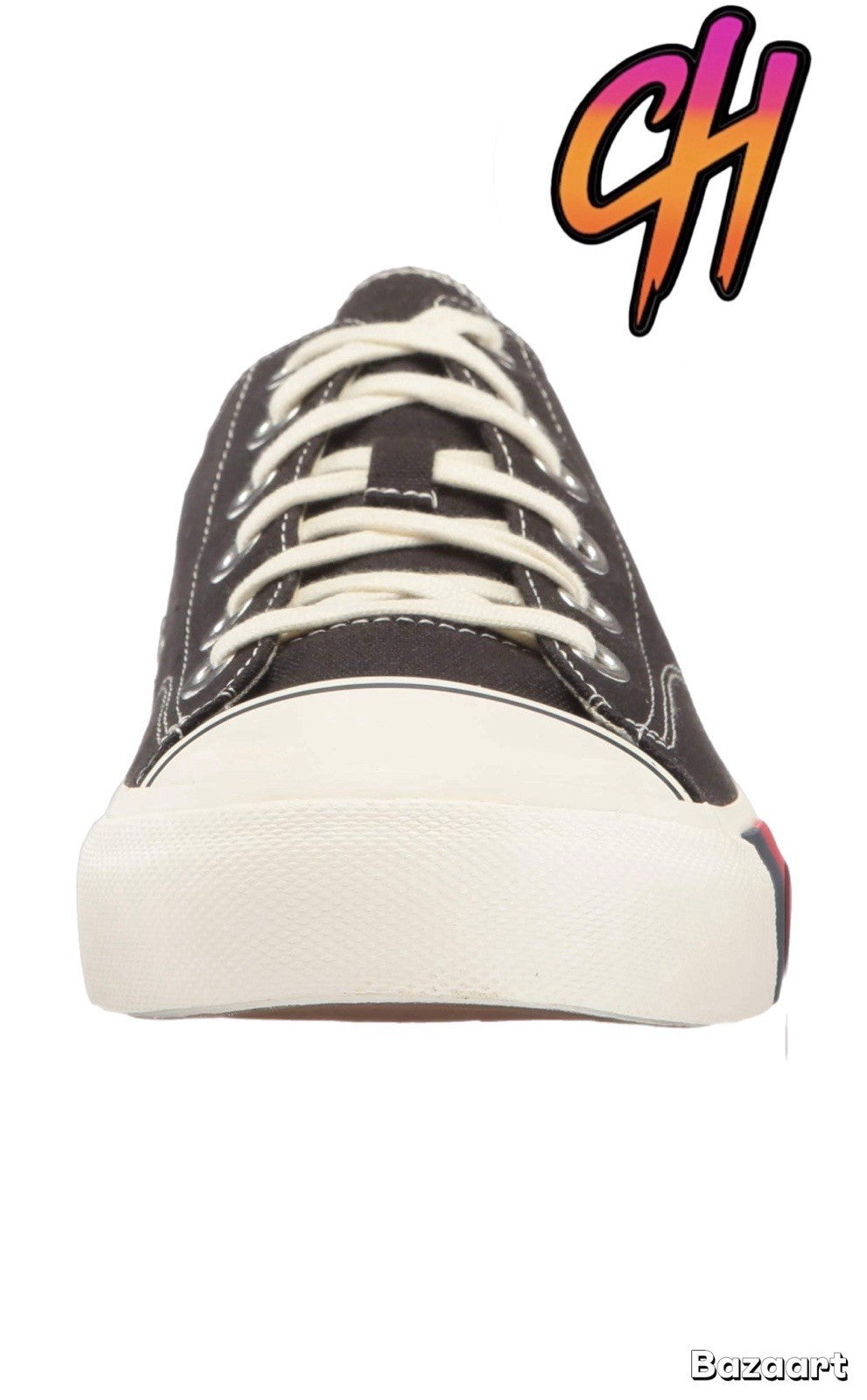 Pro-Keds Royal Lo Lace Up Black Canvas Shoes Sneaker