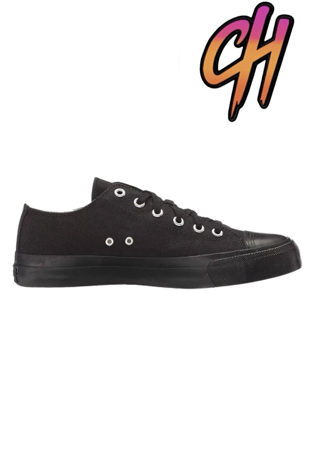 Pro-Keds Royal Lo Lace Up Black/Black Canvas Shoes Sneaker