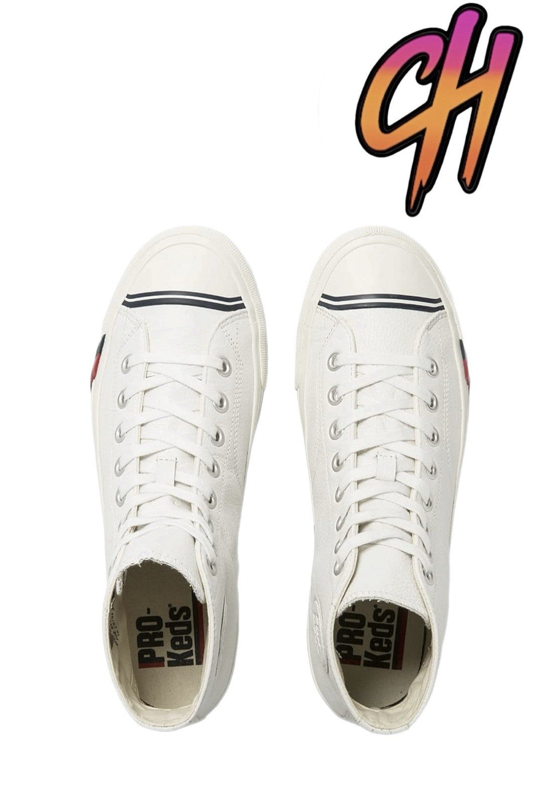 Pro-Keds Royal Hi Leather Lace Up White Sneaker
