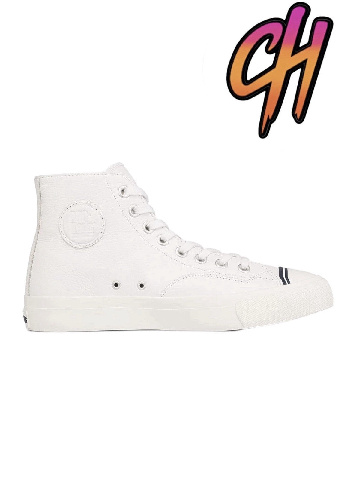 Pro-Keds Royal Hi Leather Lace Up White Sneaker