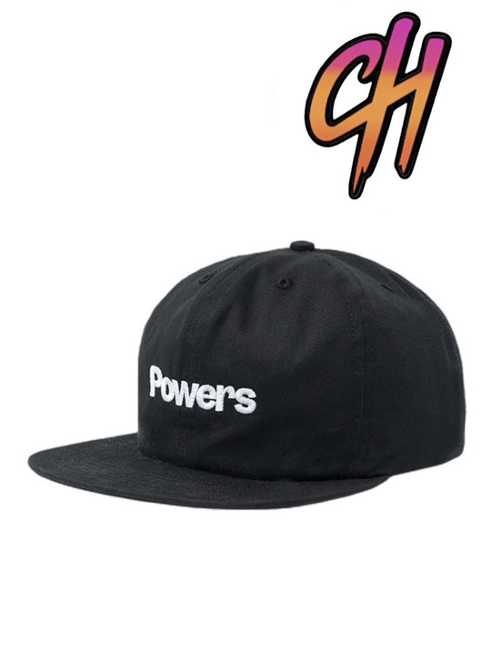 Powers Supply 6 Panel Hat Black White