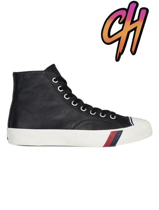 Pro-Keds Royal Hi Leather Lace Up Black Sneaker PH64114