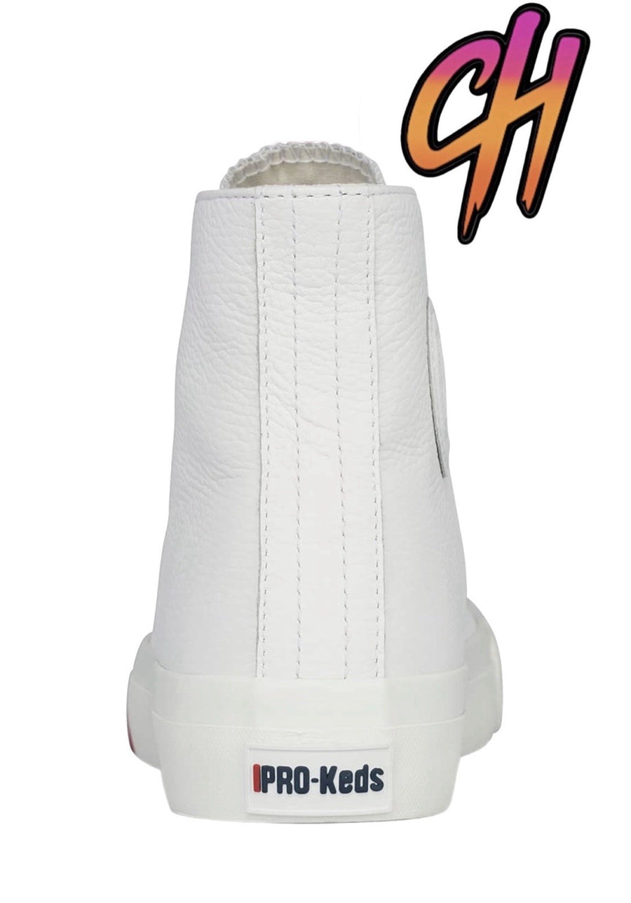 Pro-Keds Royal Hi Leather Lace Up White Sneaker