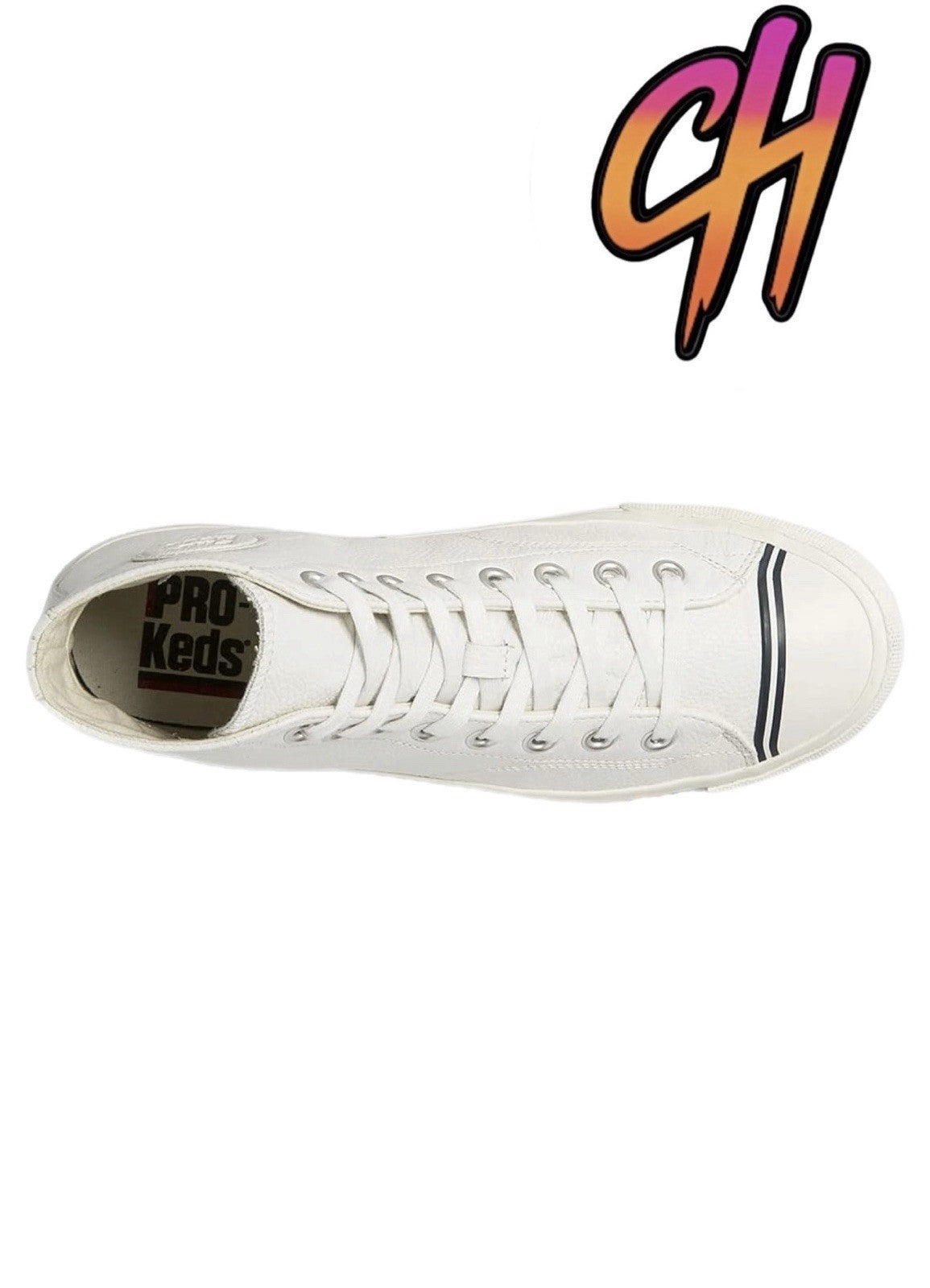 Pro-Keds Royal Hi Leather Lace Up White Sneaker