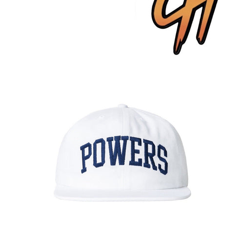 Powers Supply 6 Panel Hat White Navy