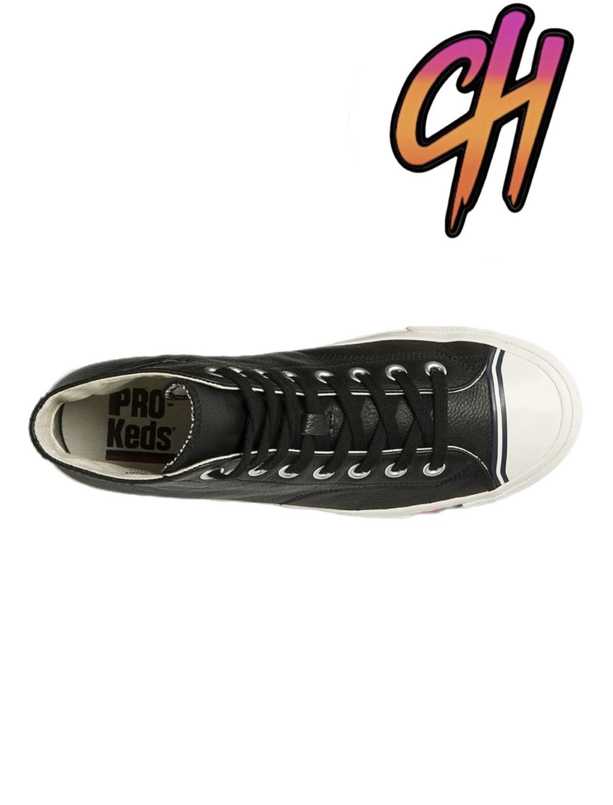 Pro-Keds Royal Hi Leather Lace Up Black Sneaker PH64114