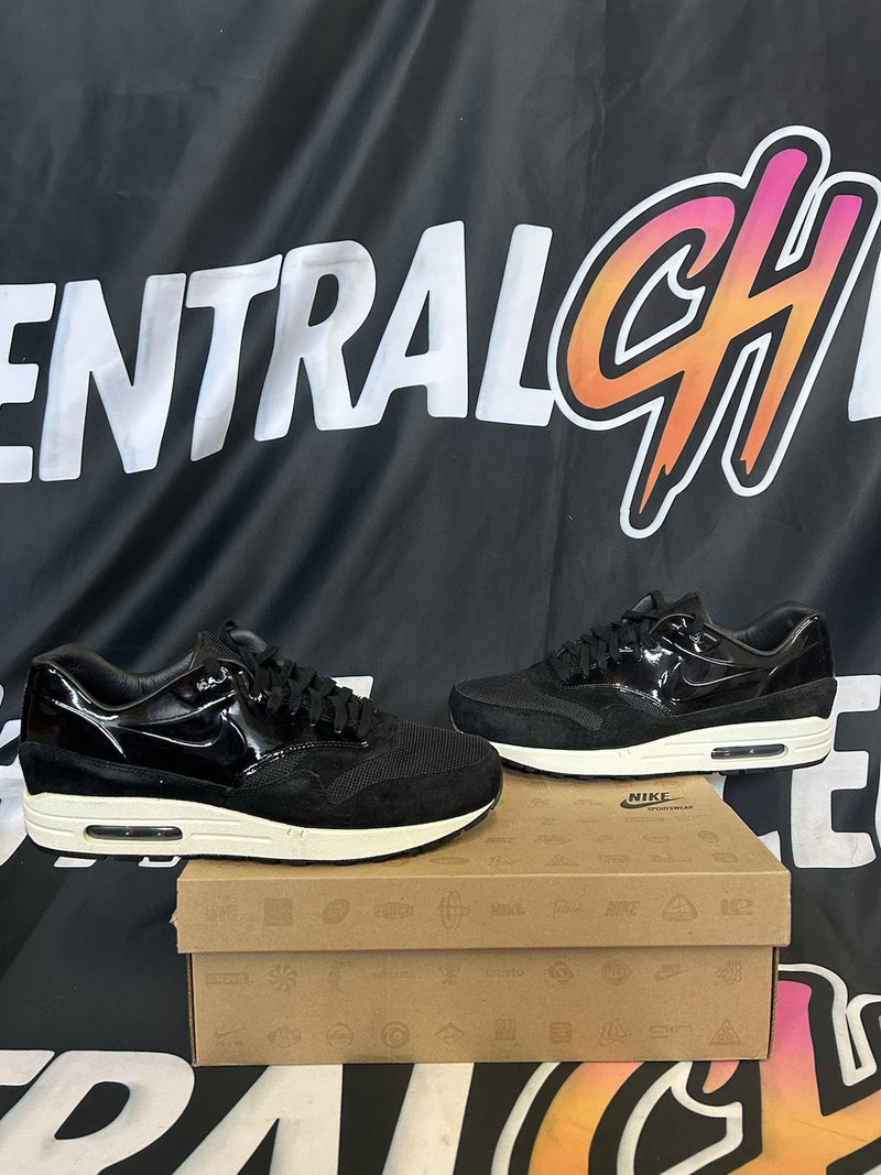 Size 10.5M / 12W - Nike Air Max 1 VT QS Black Patent