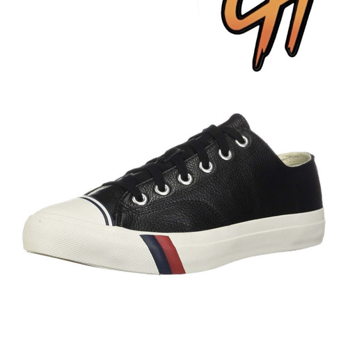 Pro-Keds Royal Lo Lace Up Black Leather Shoes Sneaker