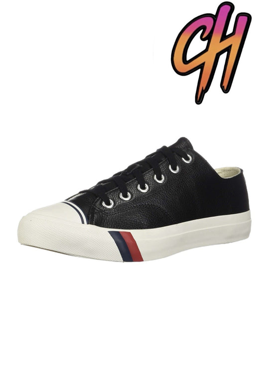 Pro-Keds Royal Lo Lace Up Black Leather Shoes Sneaker