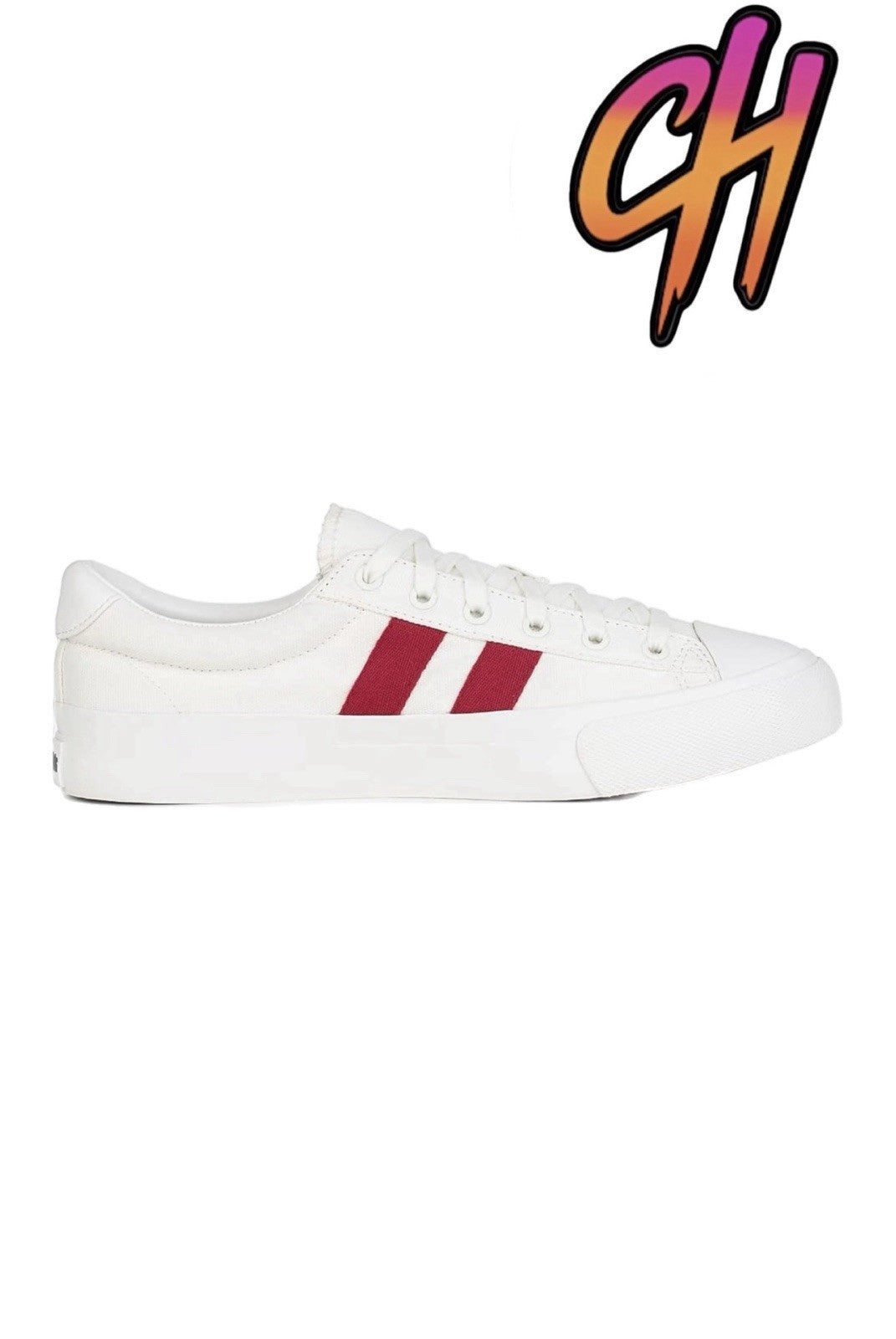 Pro-Keds Royal Plus Lace Up White Red Canvas Shoes Sneaker