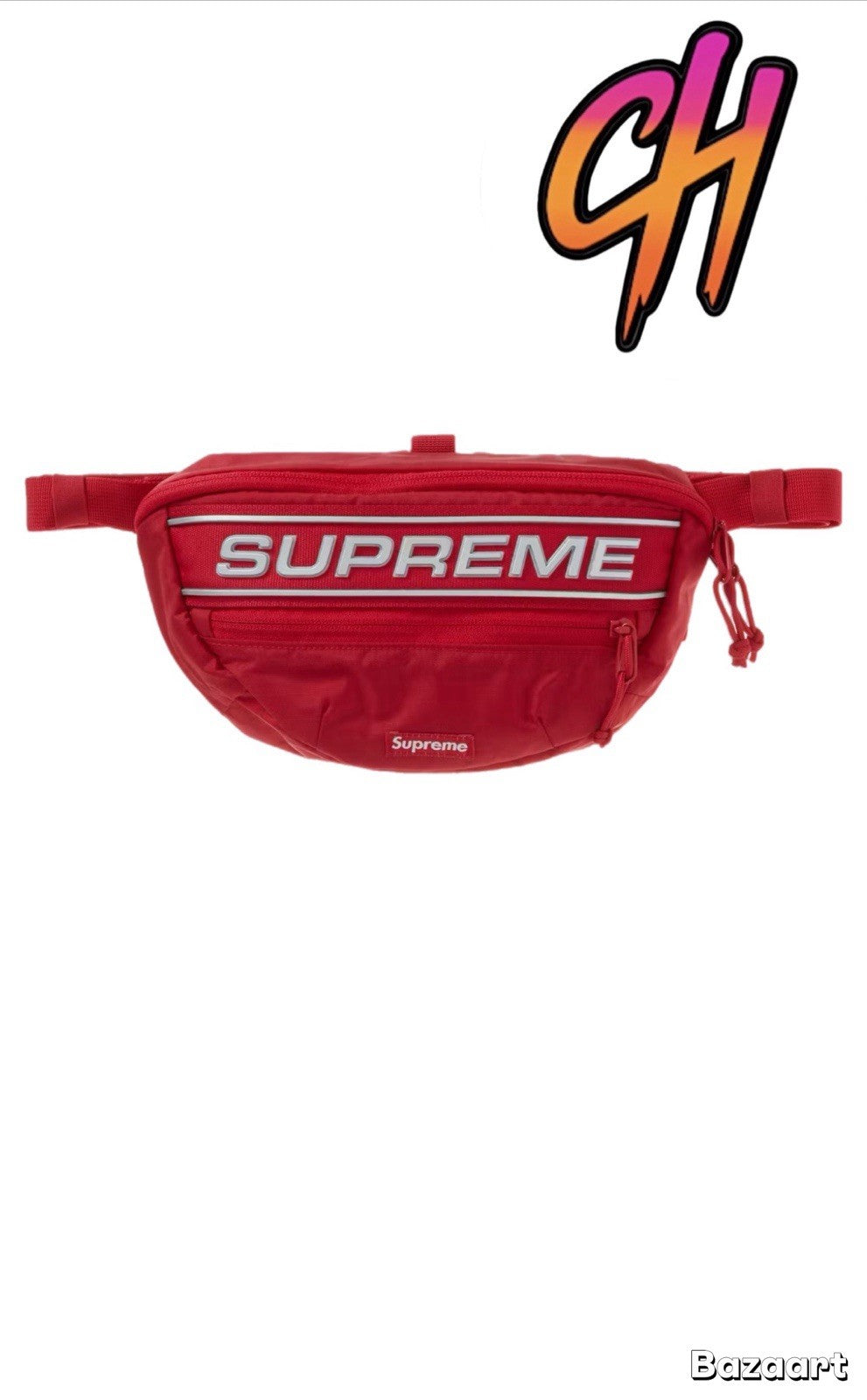 Supreme 3D Logo Waist Bag FW23 Red 100% Authentic