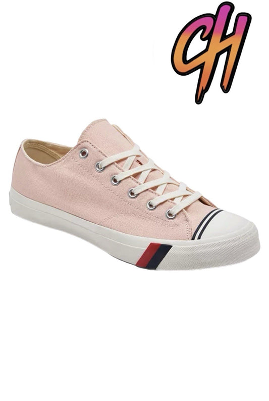Pro-Keds Royal Lo Lace Up Vintage Pink Canvas Shoes Sneaker