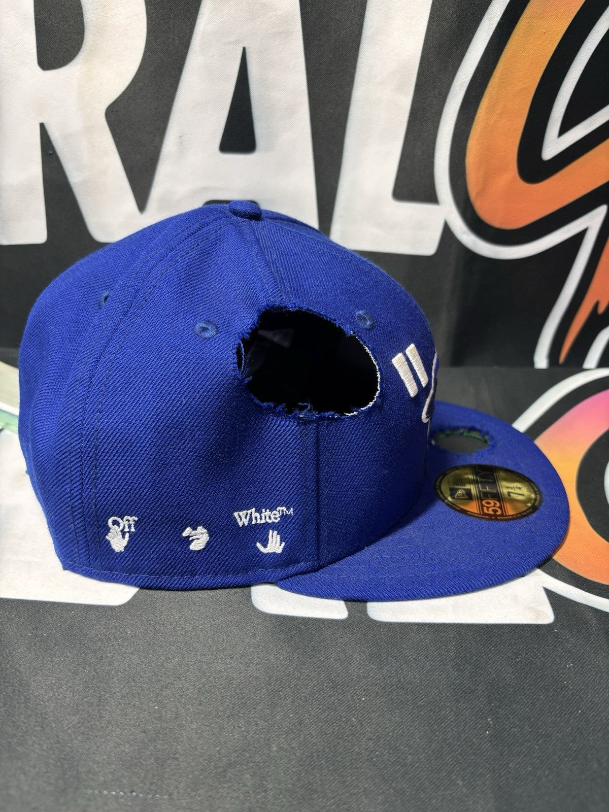 New Era MLB OFF-WHITE X Toronto Blue Jays Fitted Hat Size 7 3/4