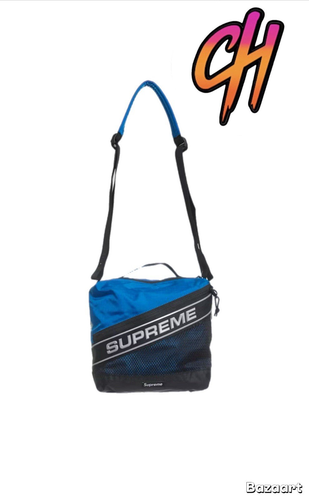 Supreme 3D Logo Shoulder Bag FW23 Blue 100% Authentic