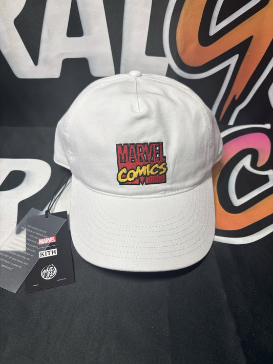 KITH X Marvel Gwynn Pinch Crown SnapBack Hat White