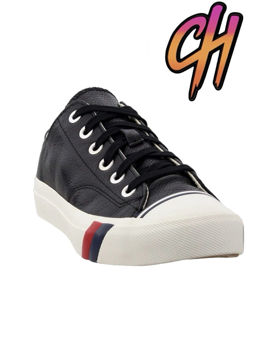 Pro-Keds Royal Lo Lace Up Black Leather Shoes Sneaker