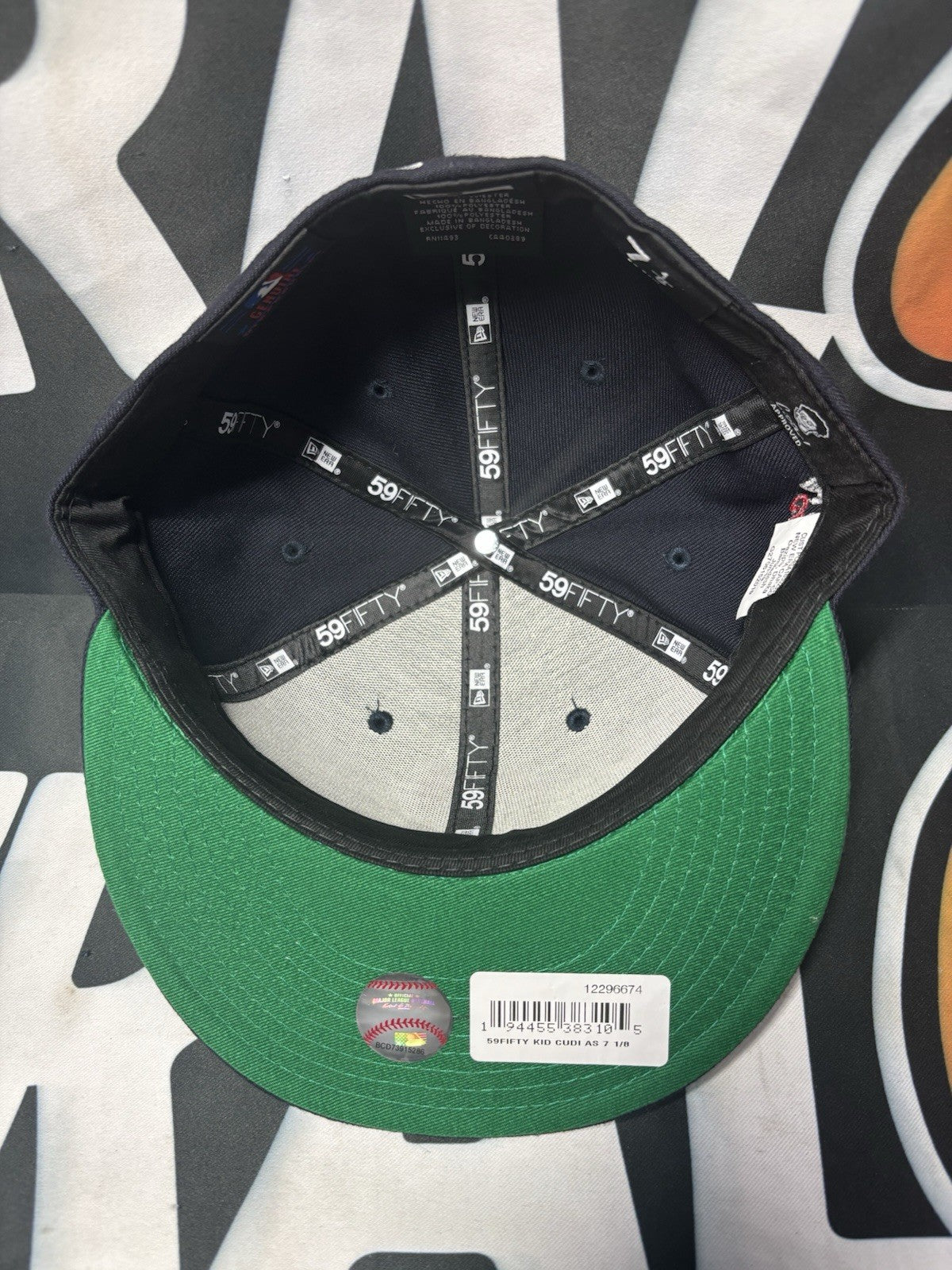 New Era Kid Cudi X MLB Cleveland Guardians 59Fifty Fitted Hat Size 7 1/8