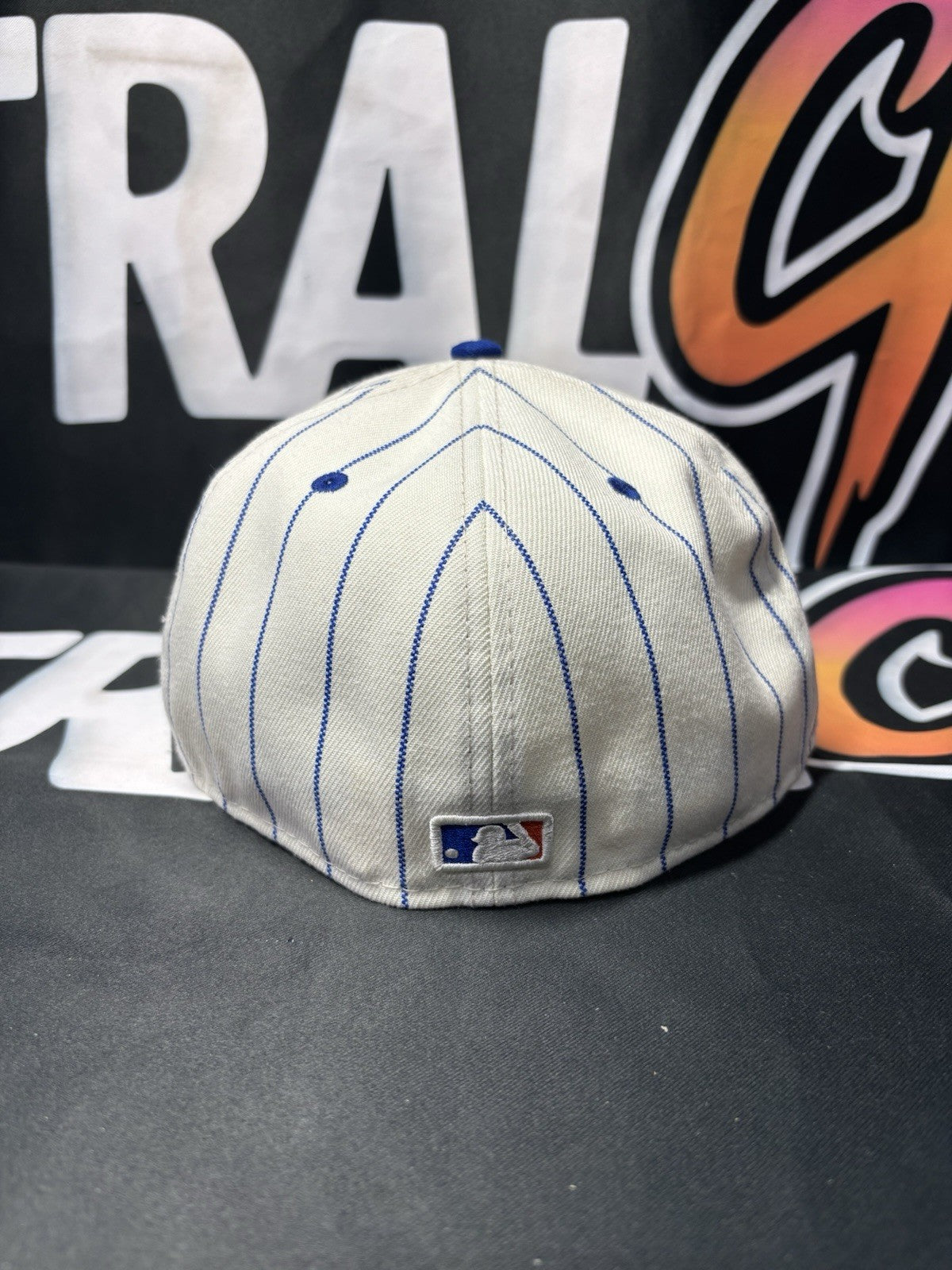 New Era MLB New York Mets Pinstripes 2000 Subway Series Fitted Hat Size 7 5/8