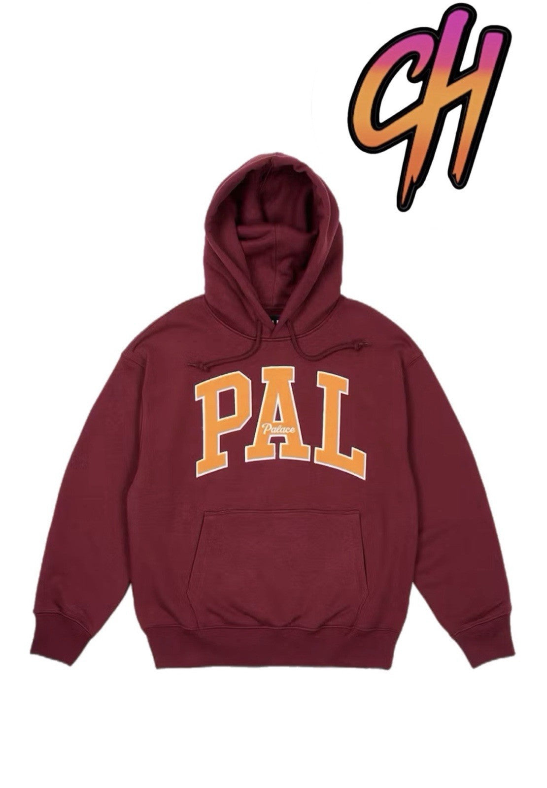 Size Small Palace x Gap PAL Hoodie Sweatshirt Pullover Burgundy Orange
