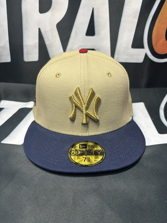 New Era MLB New York Yankees Gold 1999 World Series Patch Fitted Hat