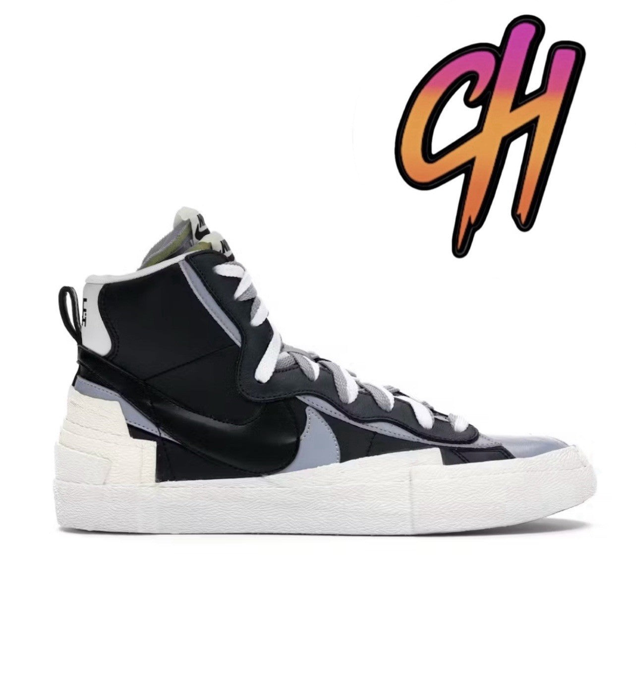 Nike Sacai x Blazer Mid Black Grey