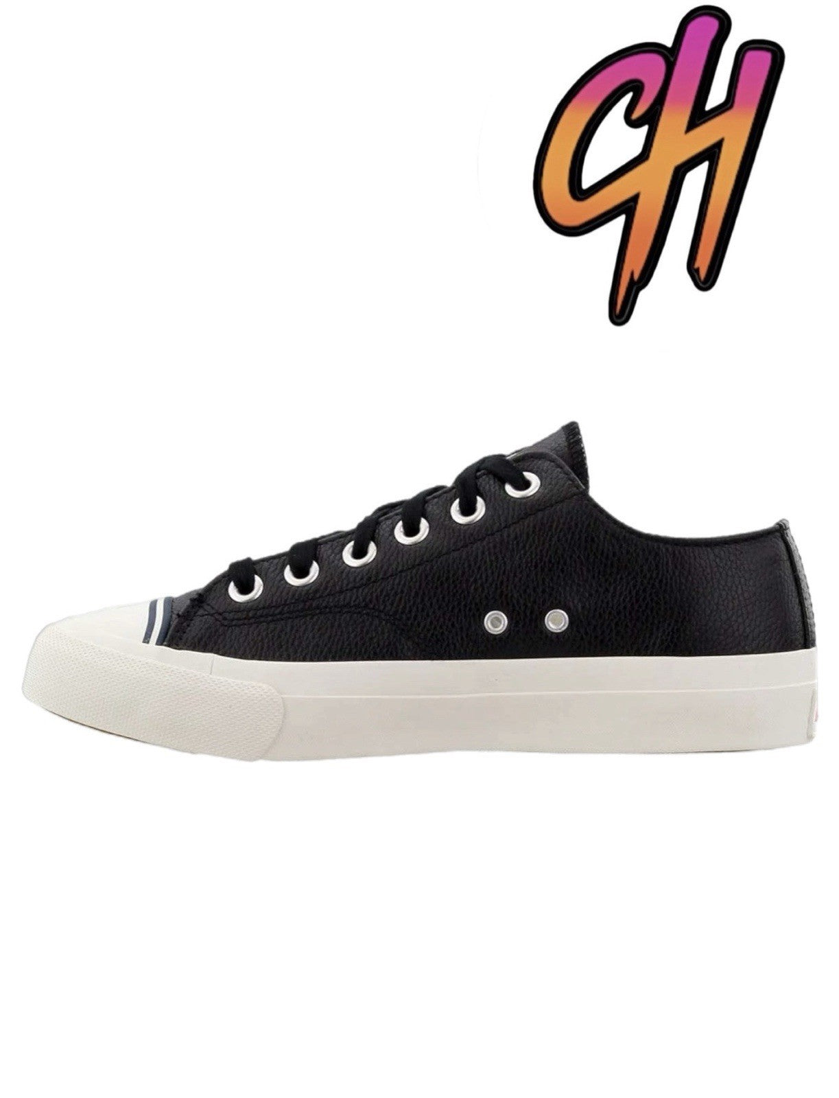 Pro-Keds Royal Lo Lace Up Black Leather Shoes Sneaker
