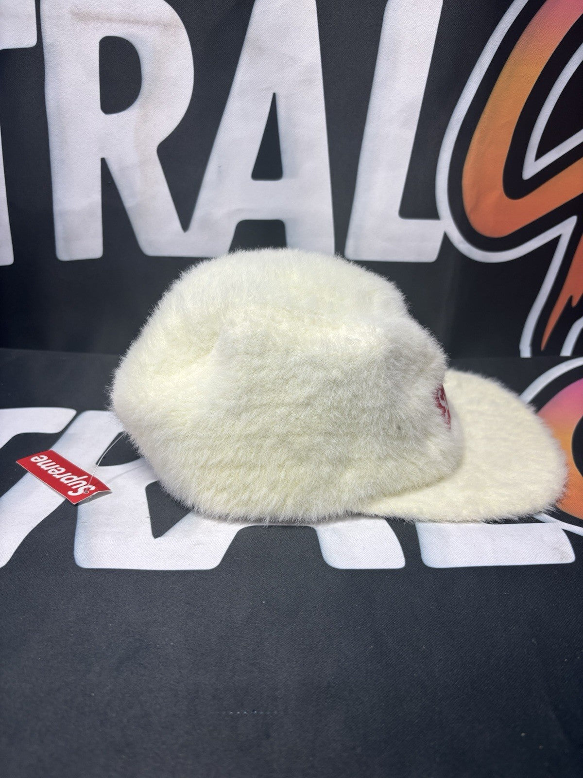 Supreme Fuzzy White Camp Cap Hat