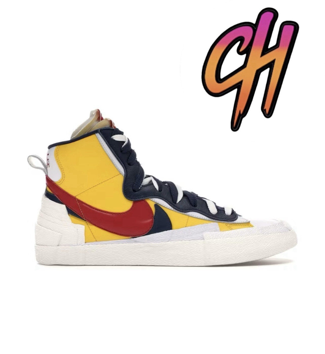 Nike Sacai x Blazer Mid Maize Navy Snow Beach