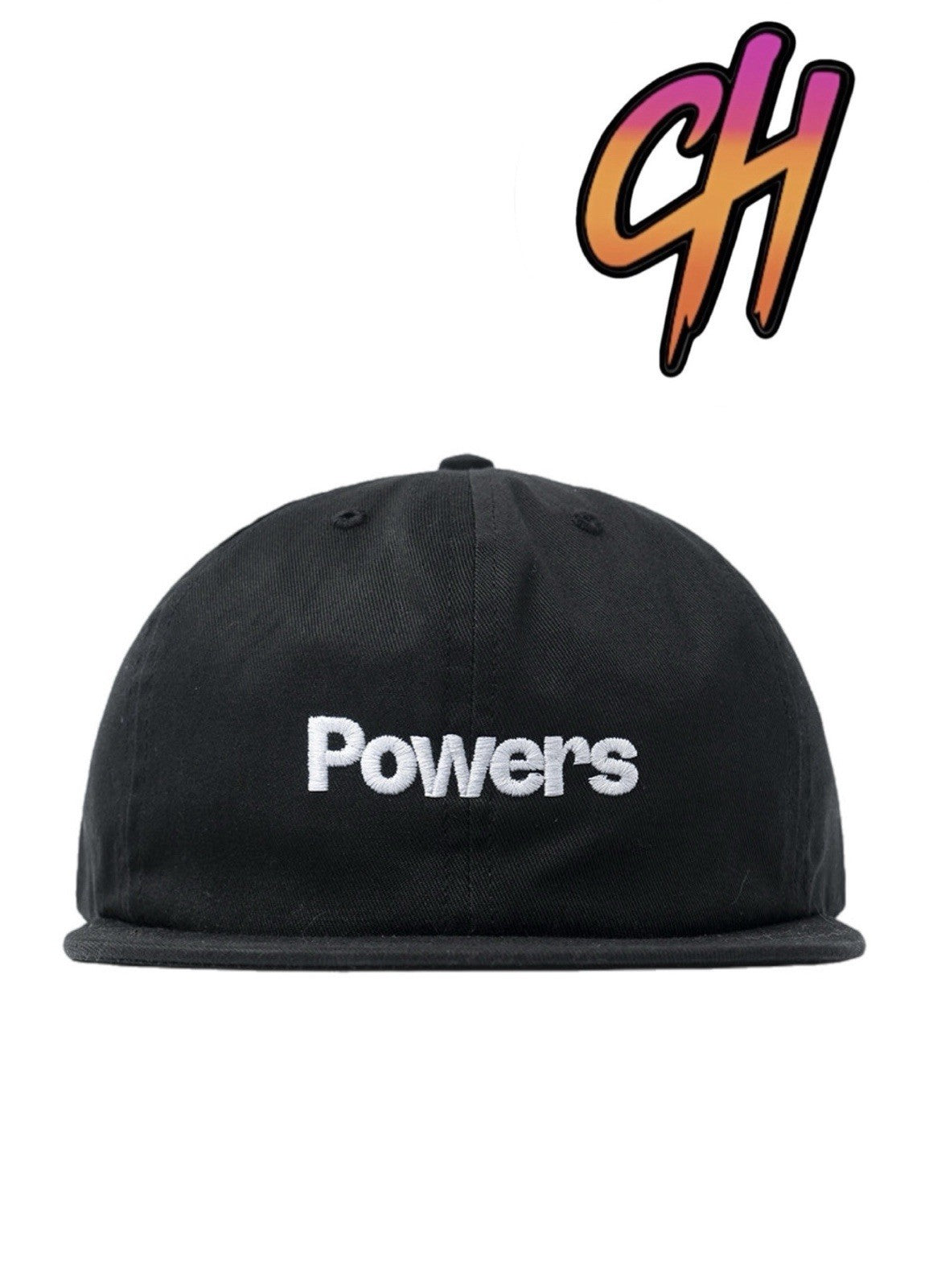 Powers Supply 6 Panel Hat Black White