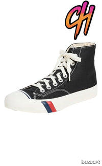 Pro-Keds Royal Hi Lace Up Black Canvas Shoes Sneaker