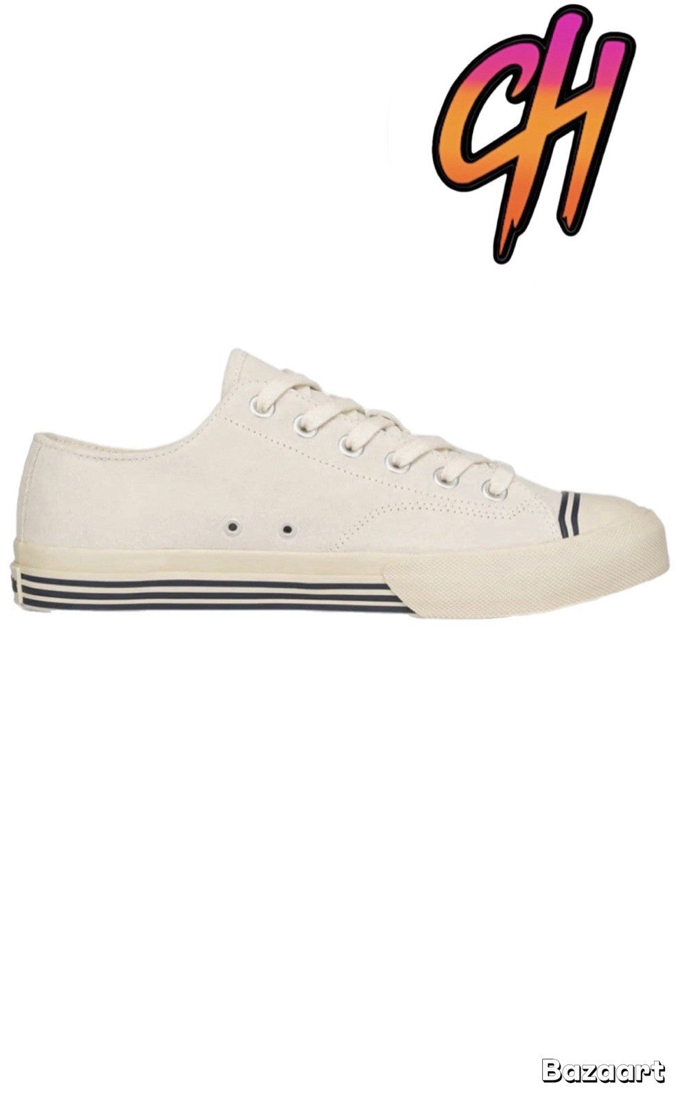 Pro-Keds Super 69er Eco Lace Up Lo Cream Suede Shoes Sneaker