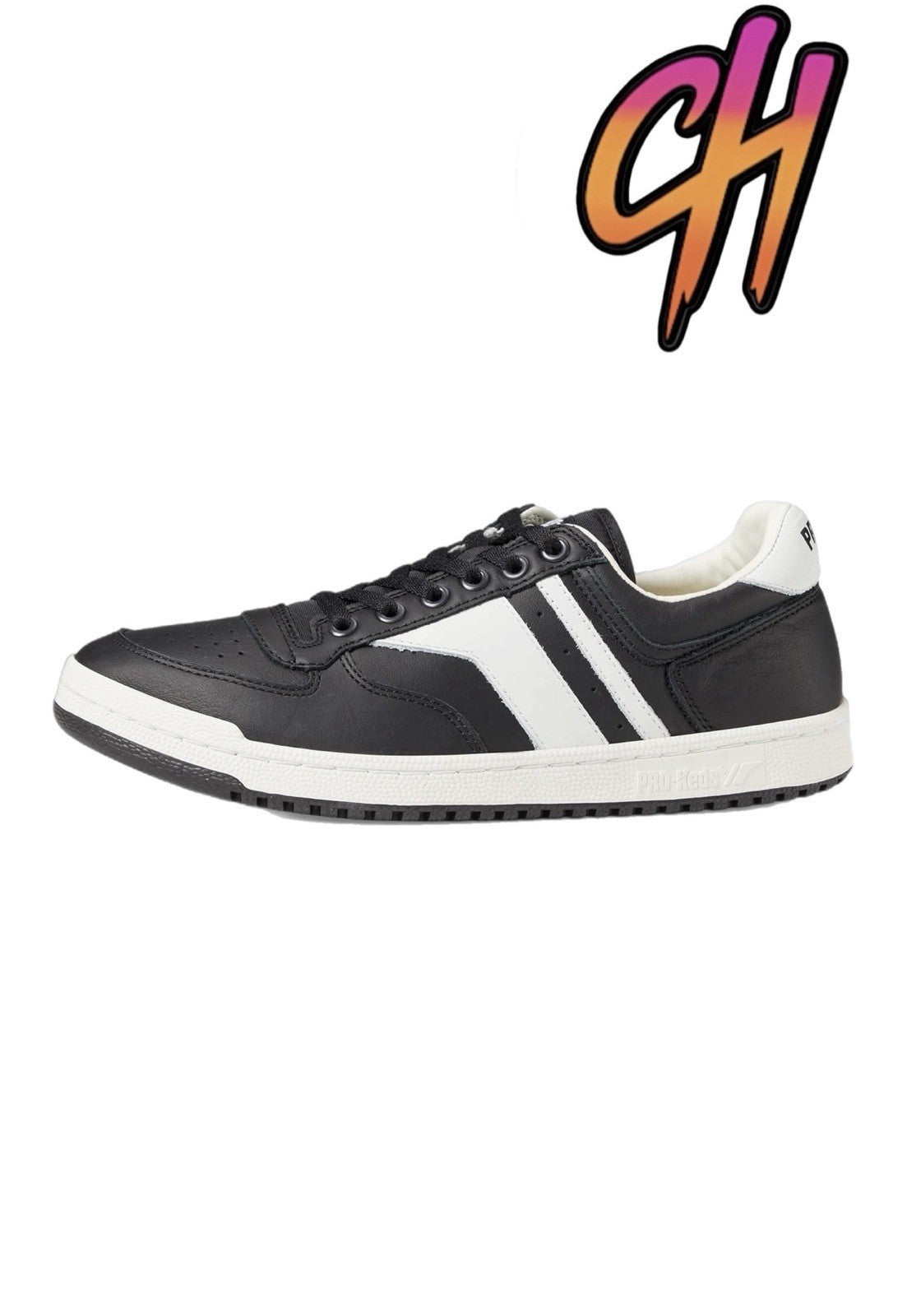 Pro-Keds Skyhawk Lo Leather Black White Shoes Sneaker