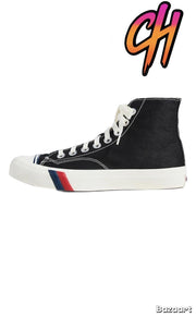 Pro-Keds Royal Hi Lace Up Black Canvas Shoes Sneaker