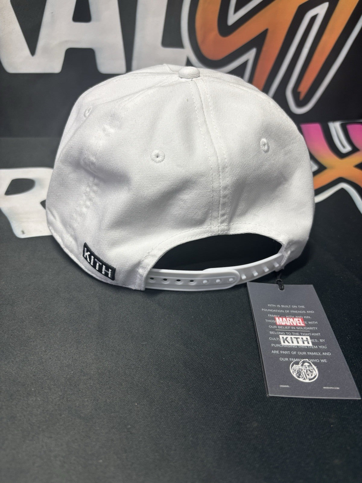 KITH X Marvel Gwynn Pinch Crown SnapBack Hat White