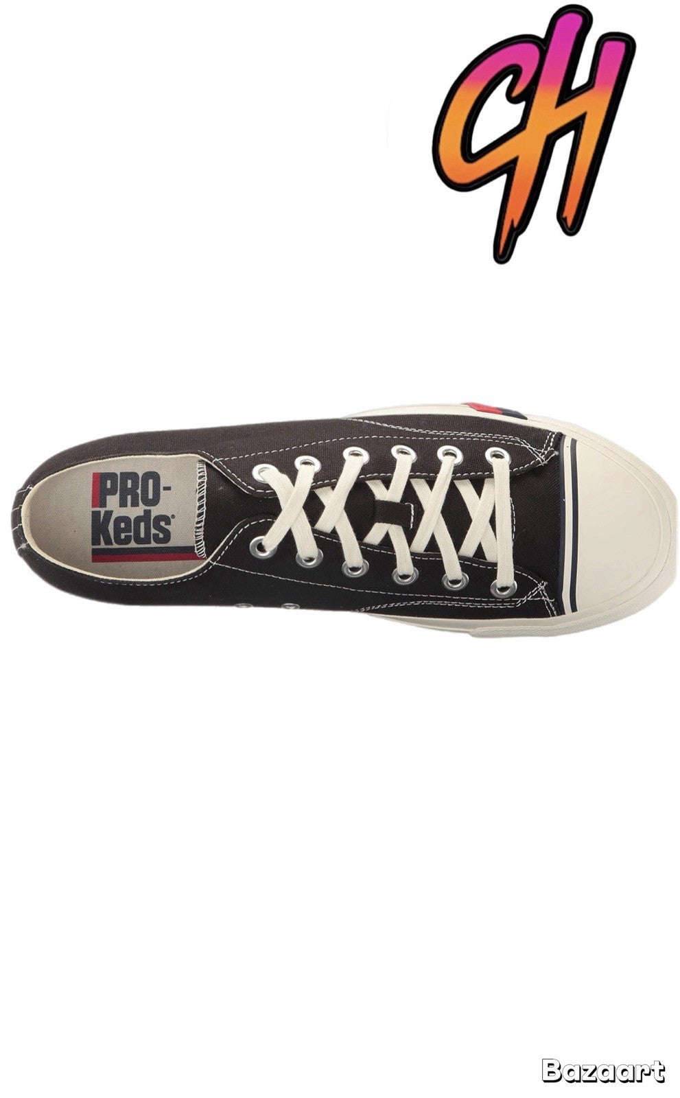 Pro-Keds Royal Lo Lace Up Black Canvas Shoes Sneaker