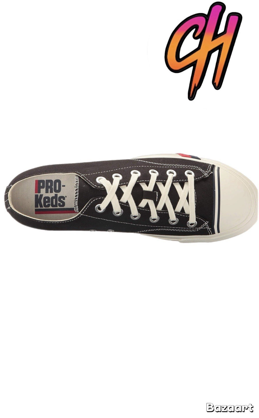 Pro-Keds Royal Lo Lace Up Black Canvas Shoes Sneaker