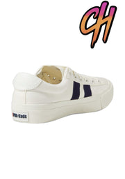 Pro-Keds Royal Plus Lace Up White Navy Canvas Shoes Sneaker