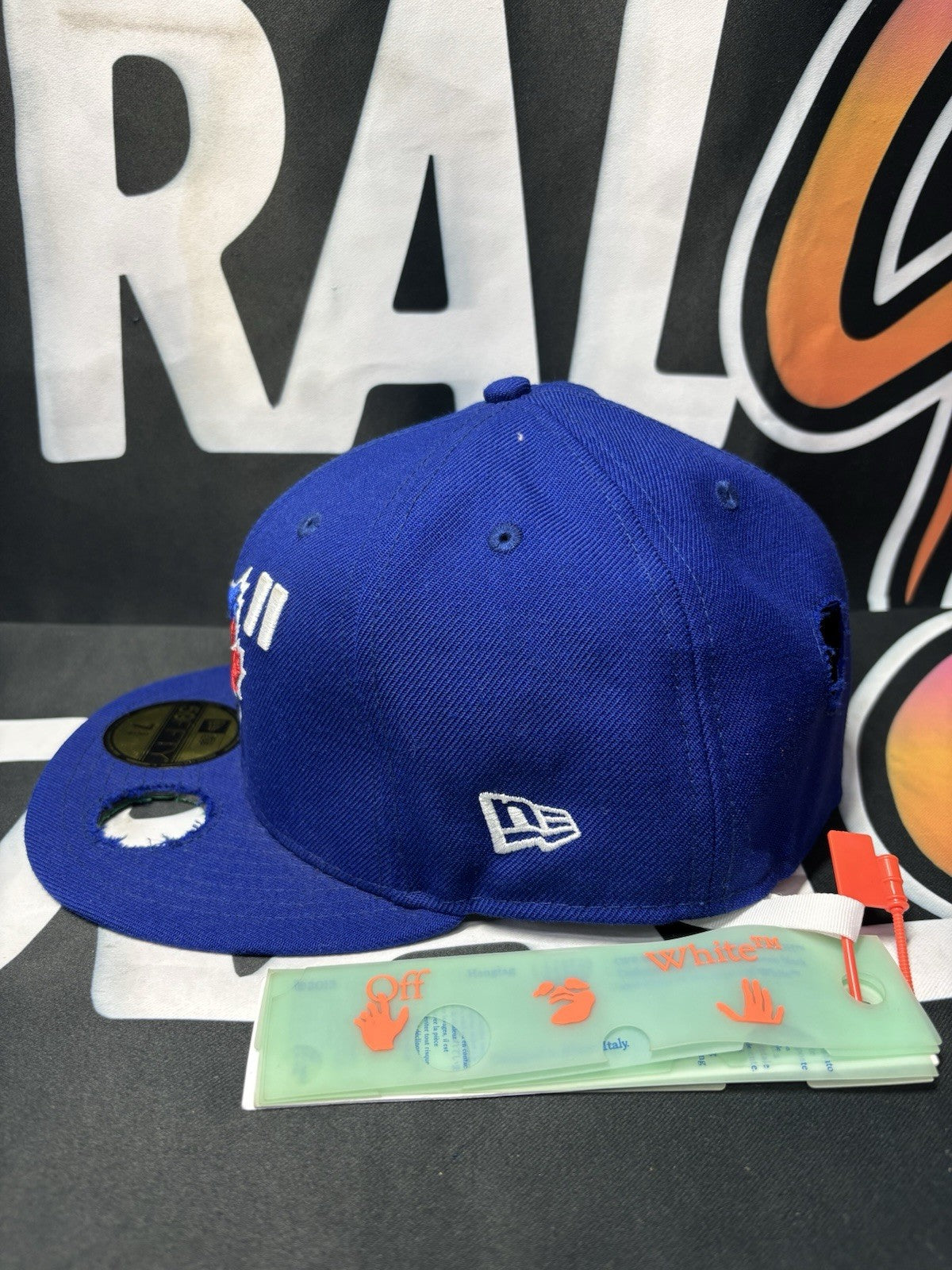 New Era MLB OFF-WHITE X Toronto Blue Jays Fitted Hat Size 7 3/4