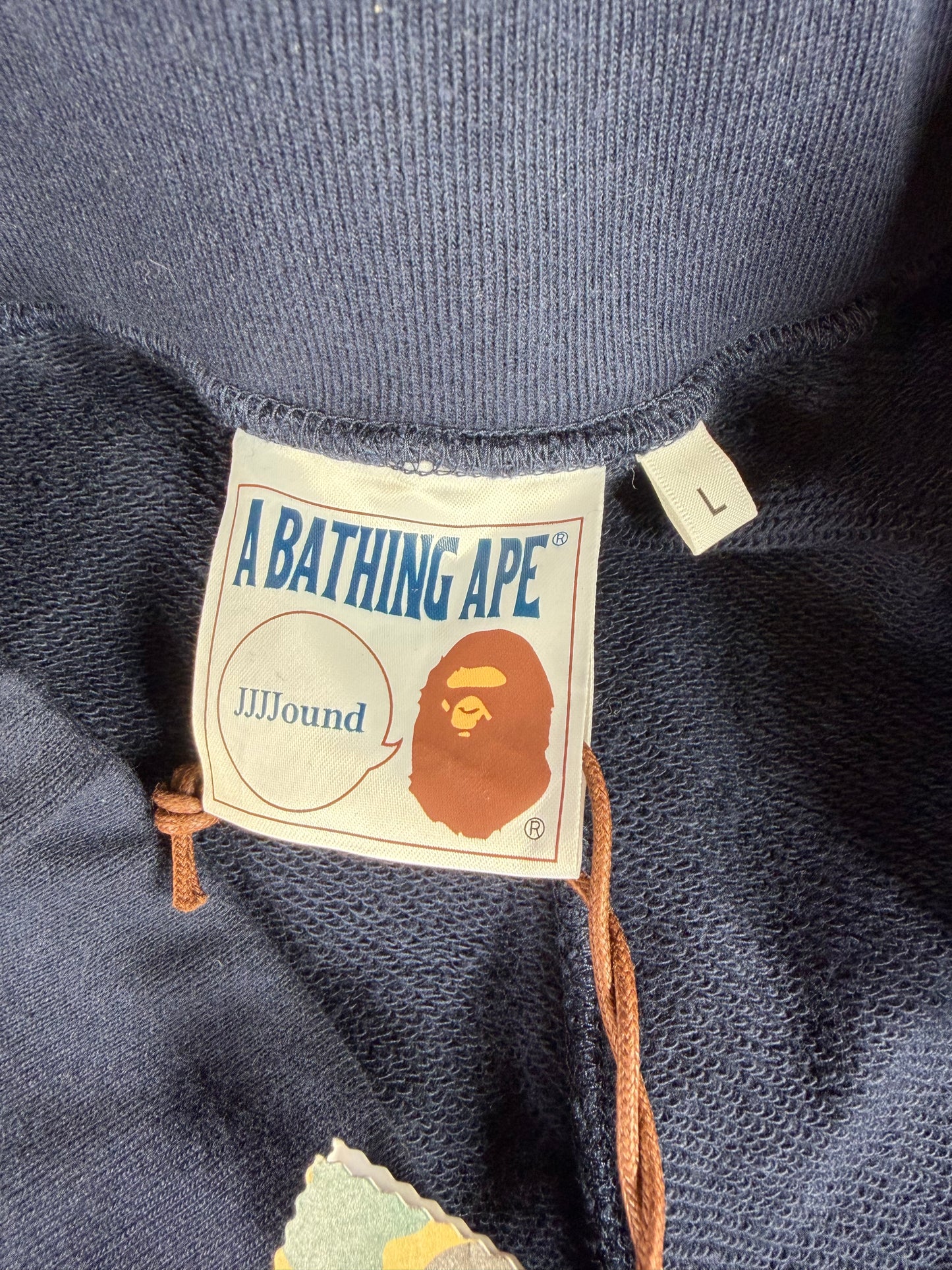 Bape X JJJJound Navy College Sweatpants Size Small