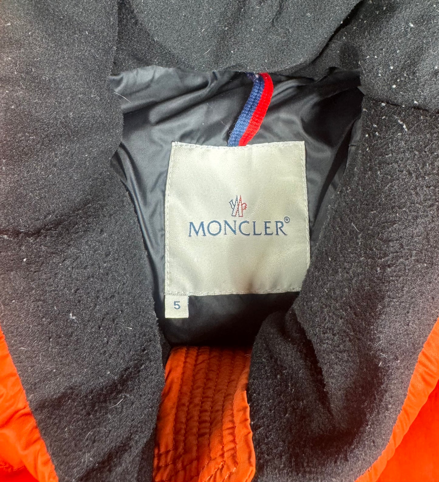 Moncler Orange Maya Puffer Down Coat Jacket (Pre-Owned)