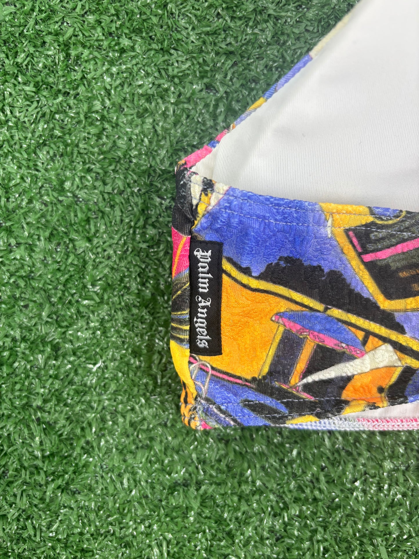 Palm Angels Women's Miami Mix Bikini Top Size Medium