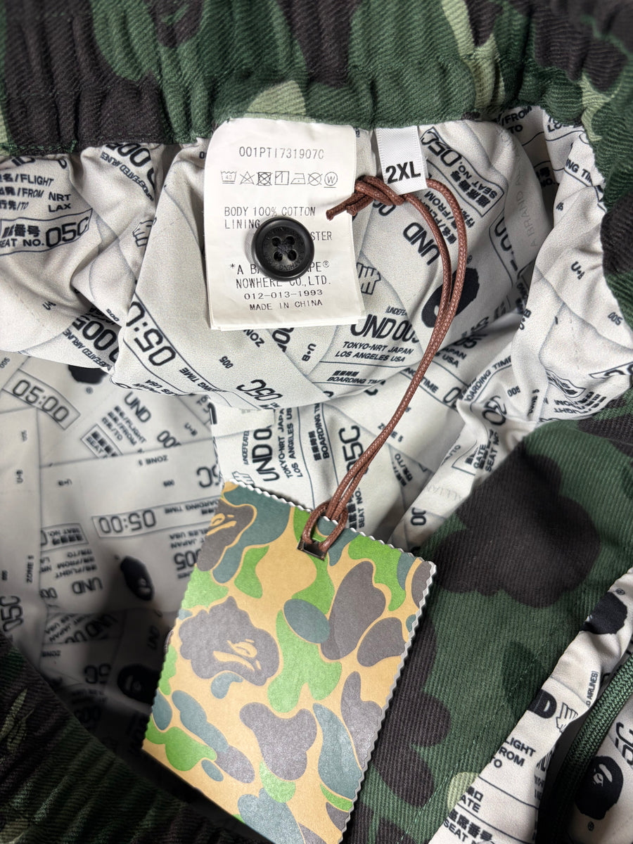 Bape x Undefeated Camo Flannel Cargo Pants Size XXL
