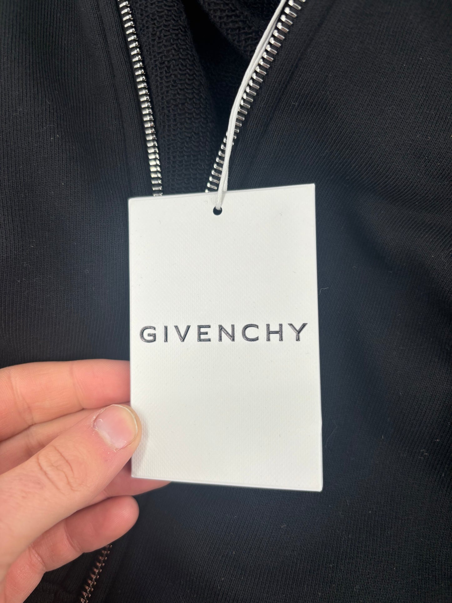 Givenchy Men's Boxy 'Tarot' Black Full-Zip Hoodie Size XXL