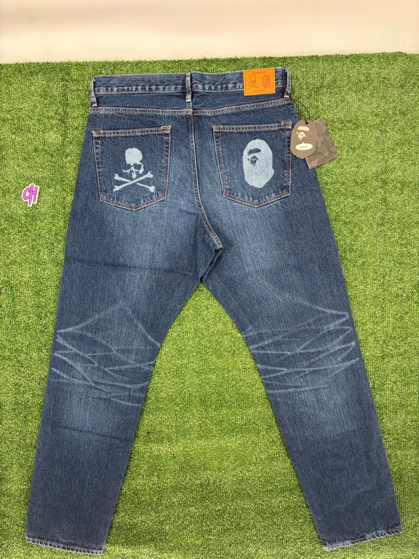 Bape X Mastermind 11th Anniversary Indigo Denim Pants Size Large (MSRP: $680)