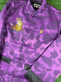 Bape Purple Camo Tiger Padded China Jacket Size XL