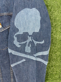 Mastermind World Light Ounce Indigo Denim Shirt Size Large (MSRP: $1,440)