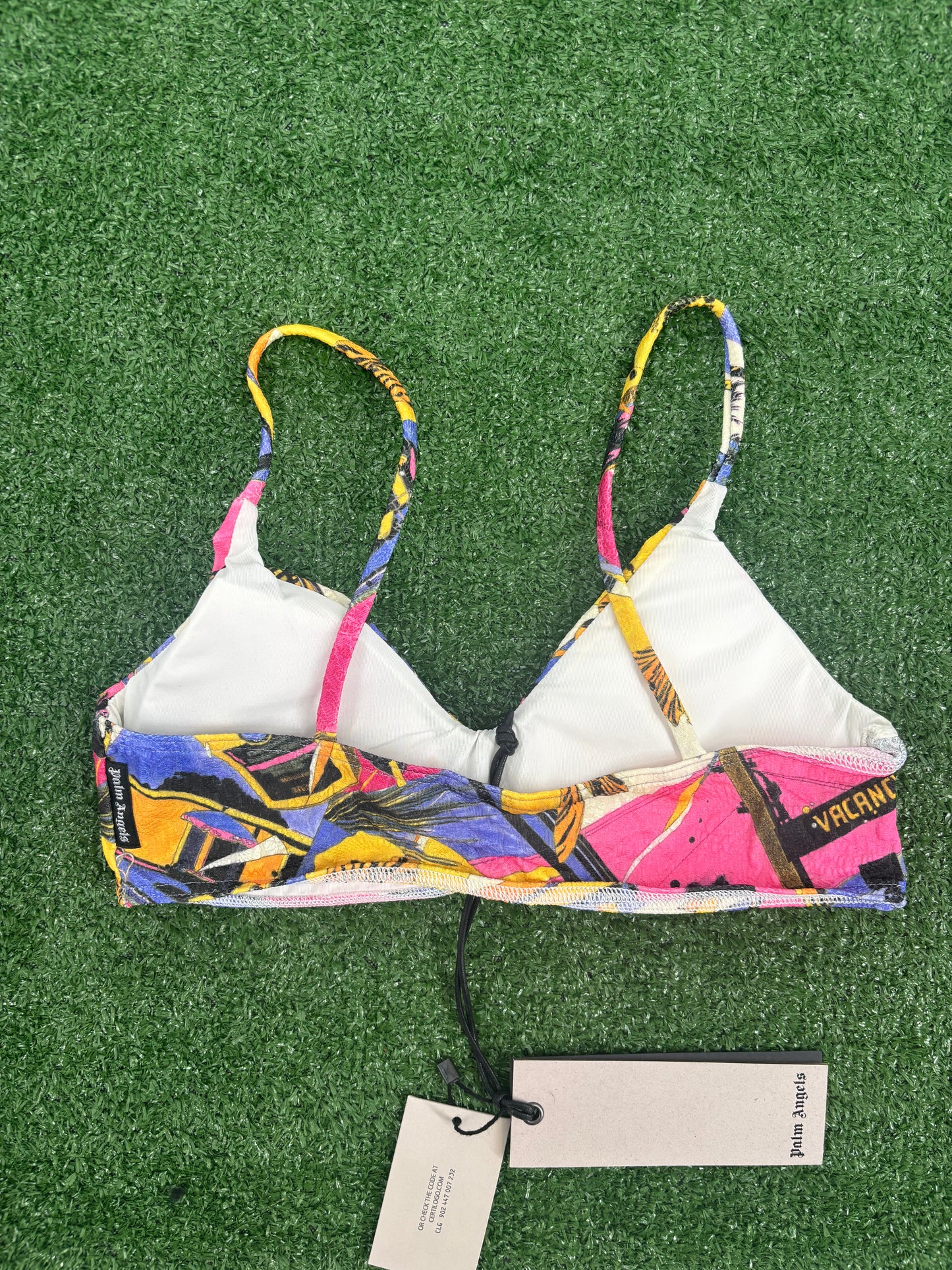 Palm Angels Women's Miami Mix Bikini Top Size Medium