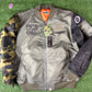 Bape X OVO Dark Green MA-1 Bomber Jacket Size XXL